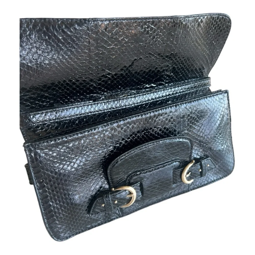 Cole Haan Collection Black Snake skin Clutch